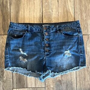 Denim Distressed Women Shorts